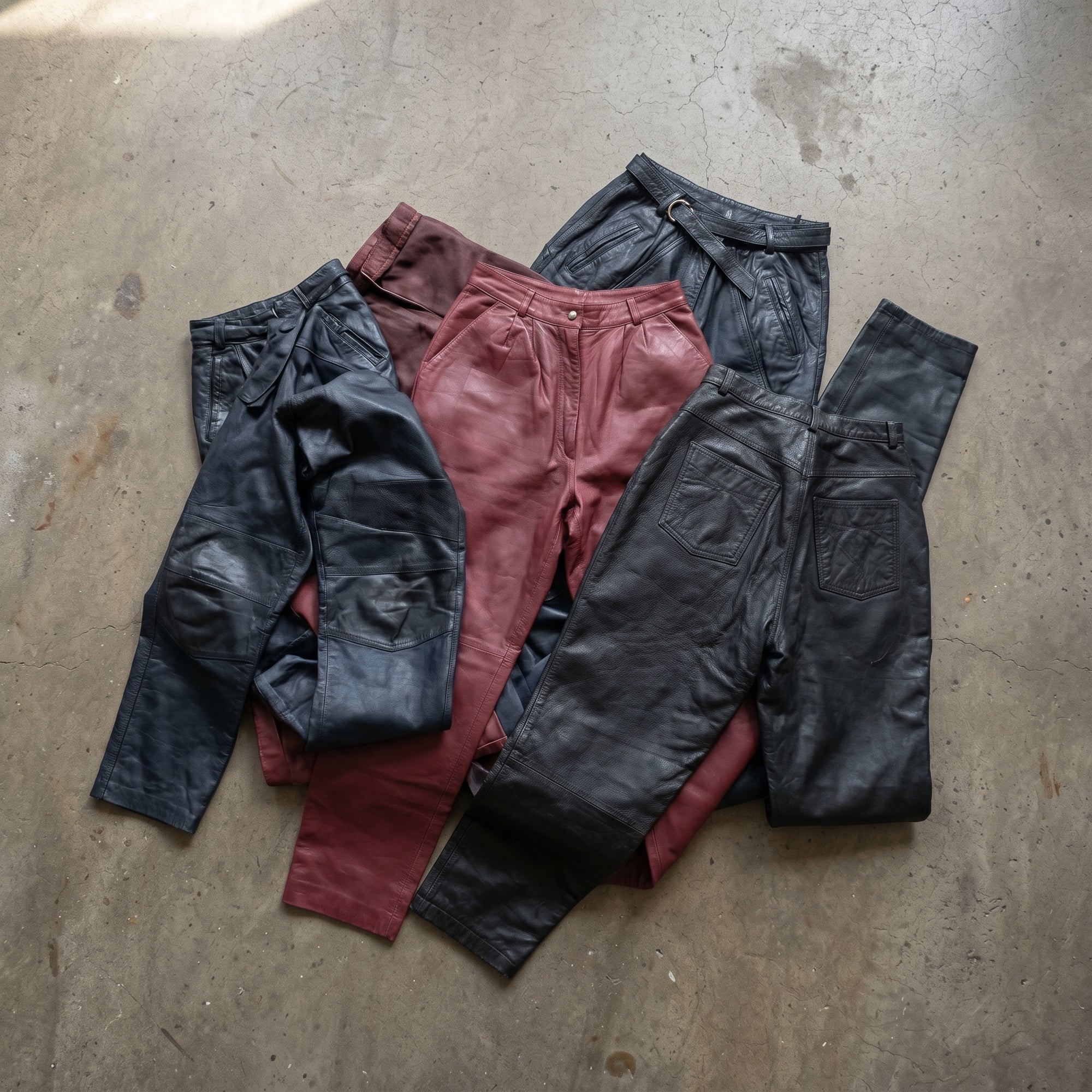 MIX LEATHER PANTS