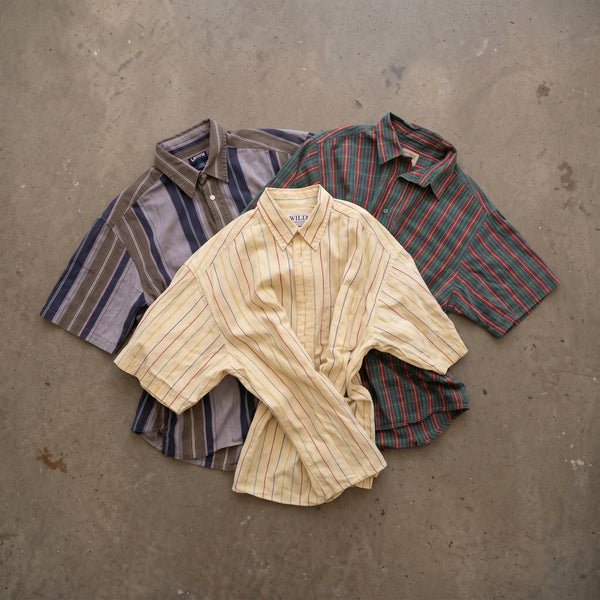 MIX STRIPPED SHORT SLEEVE UNBRANDED SHIRTS