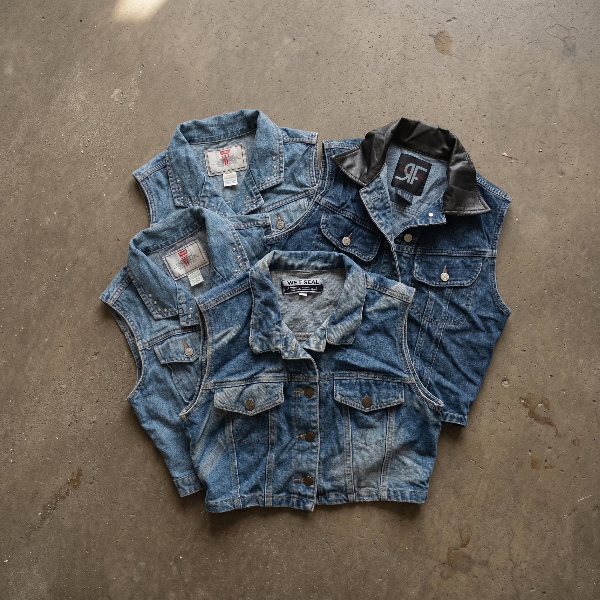 MIX DENIM VESTS