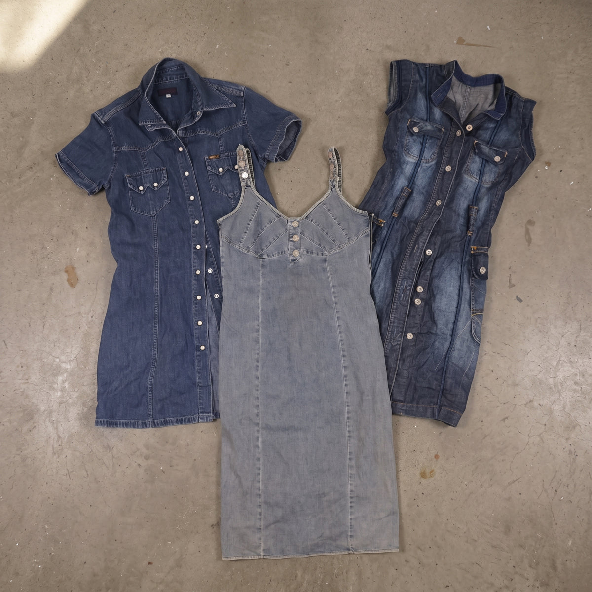 MIX DENIM MODERN DRESSES