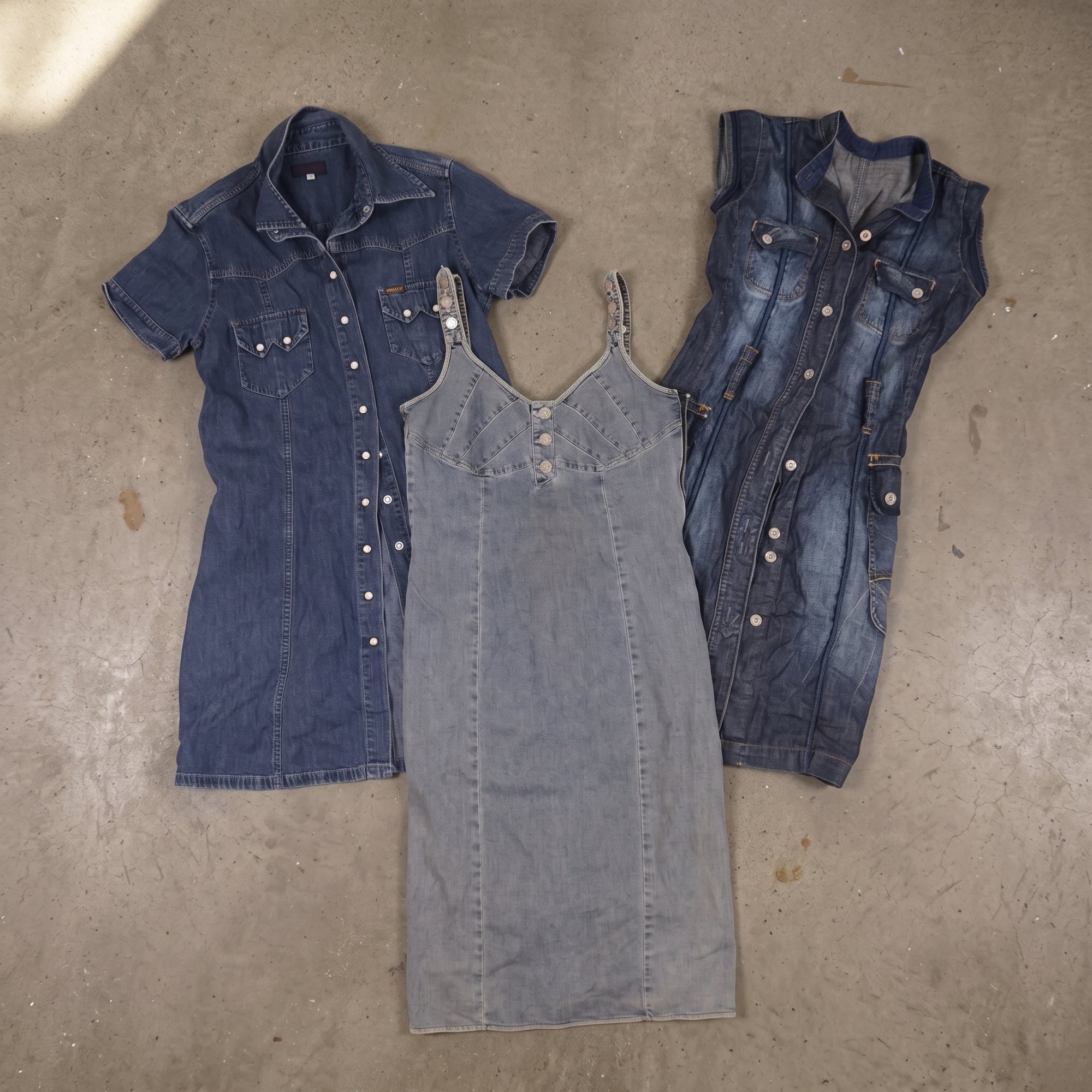MIX DENIM MODERN DRESSES