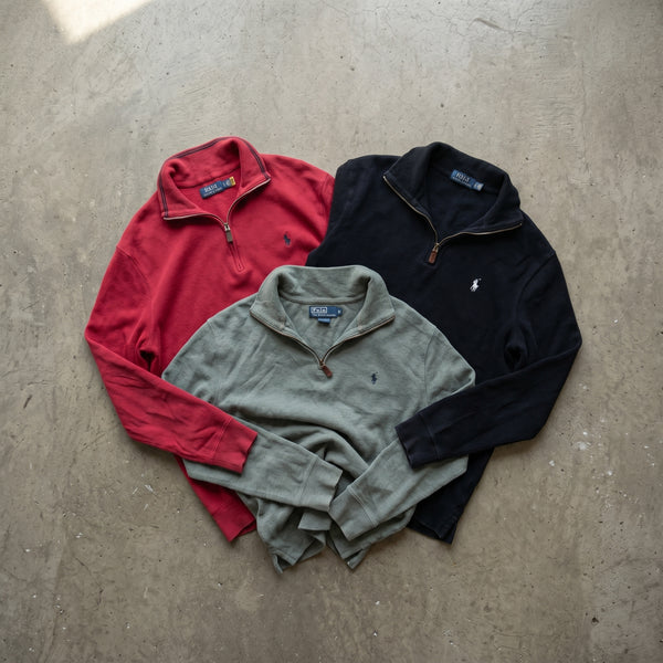 half zip vintage quarter zip jumper
