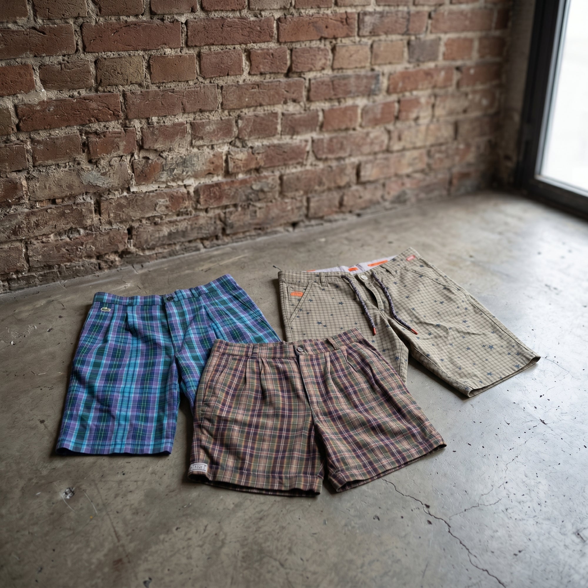MIX PLEATED SHORTS