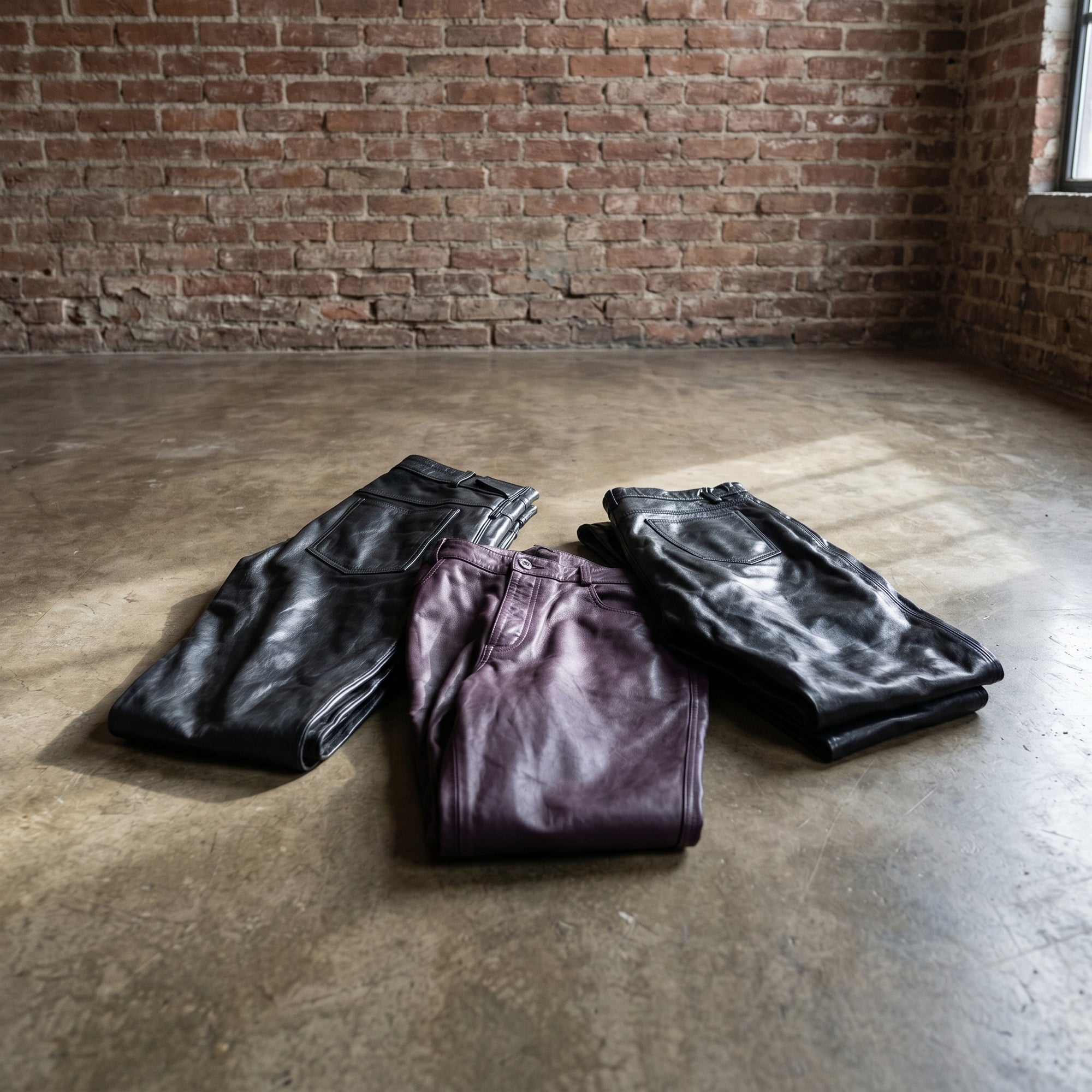 MIX LEATHER PANTS