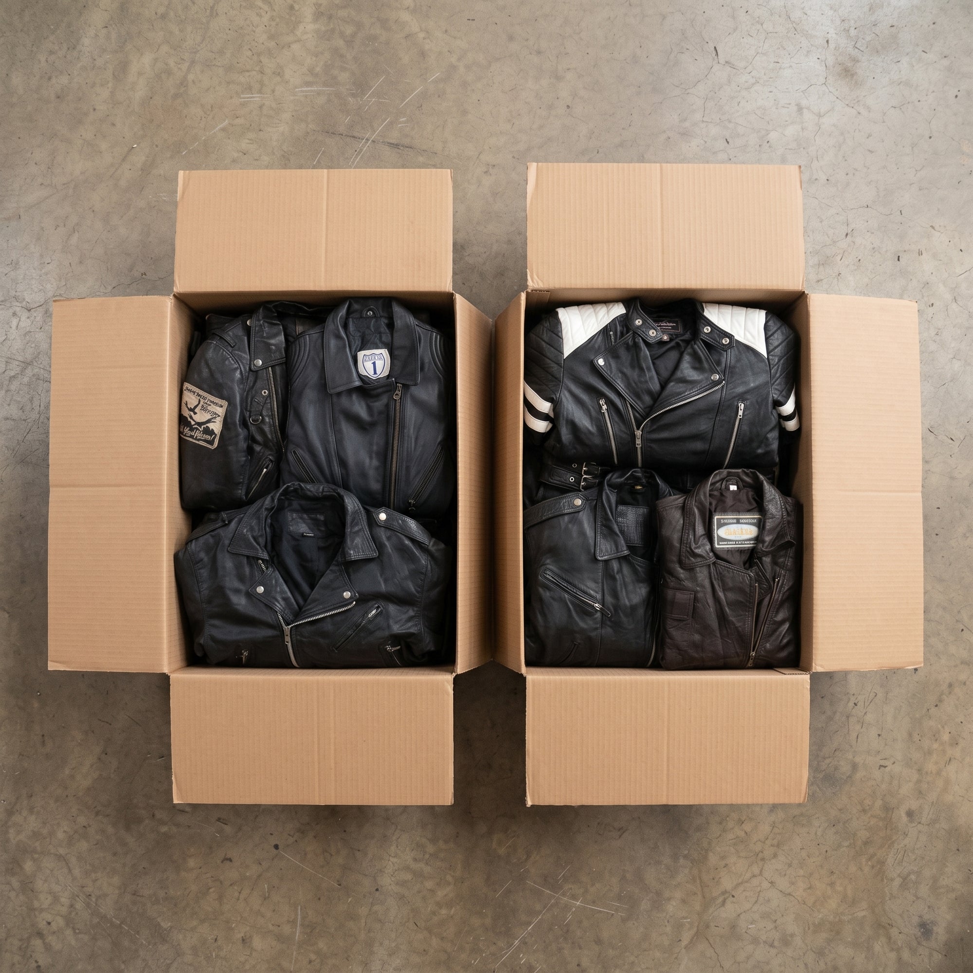MIX CHAQUETAS DE CUERO CRUZADAS