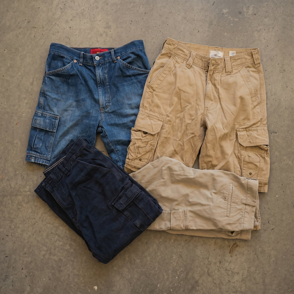 MIX PANTALONES CORTOS CARGO MODERNOS