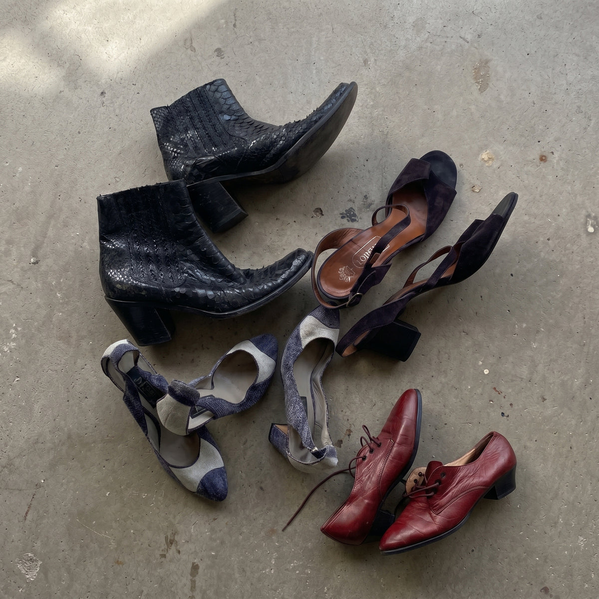 MIX ZAPATOS VINTAGE DE VESTIR PARA MUJER