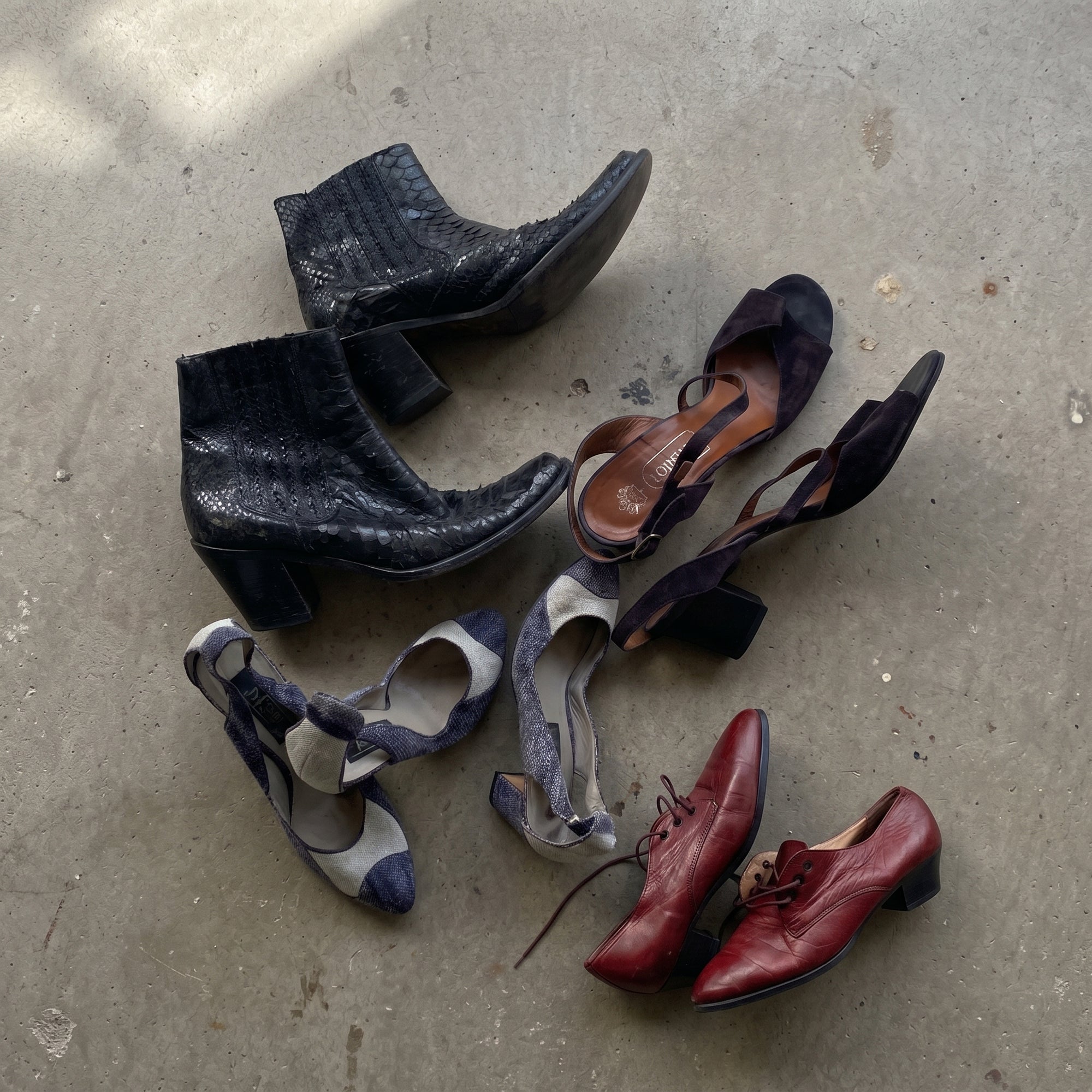 MIX ZAPATOS VINTAGE DE VESTIR PARA MUJER