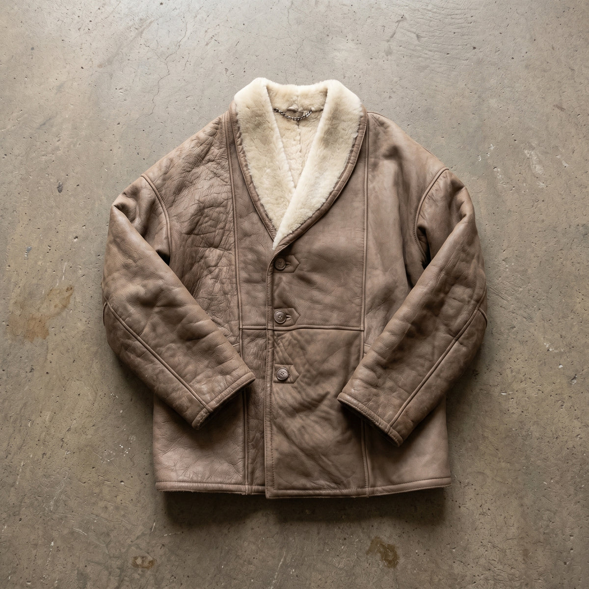 MIX LEATHER SHEARLING COATS