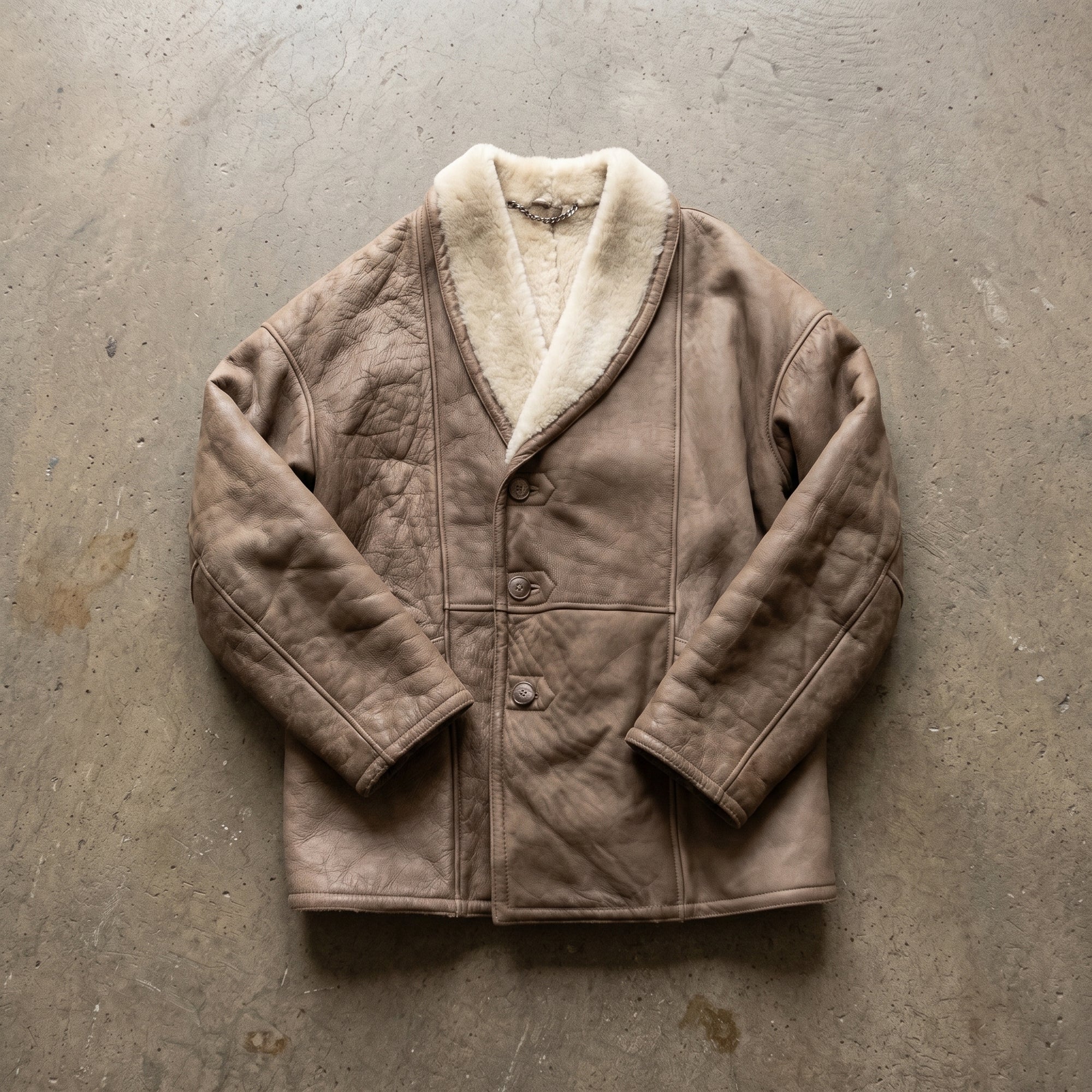 MIX LEATHER SHEARLING COATS