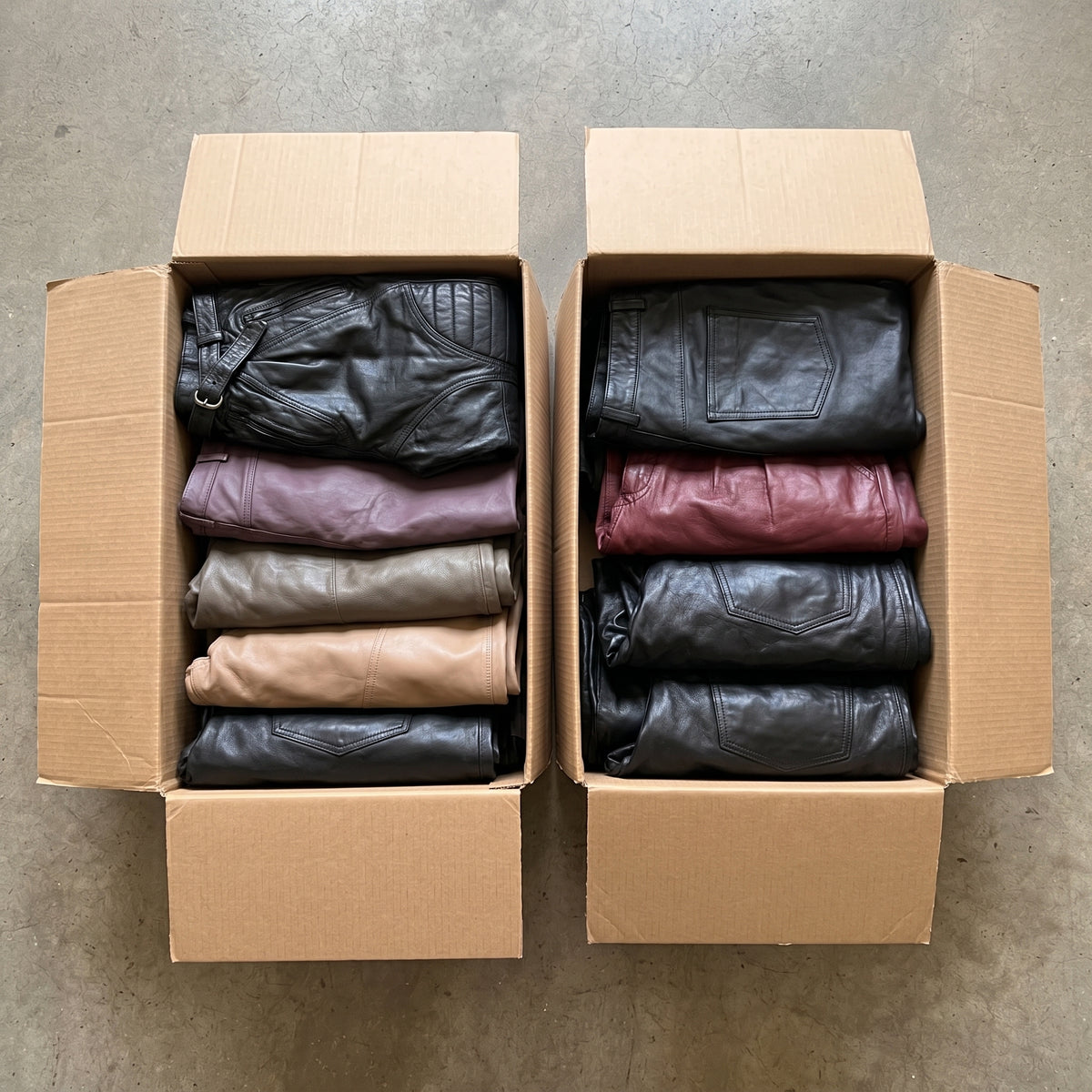 MIX LEATHER PANTS
