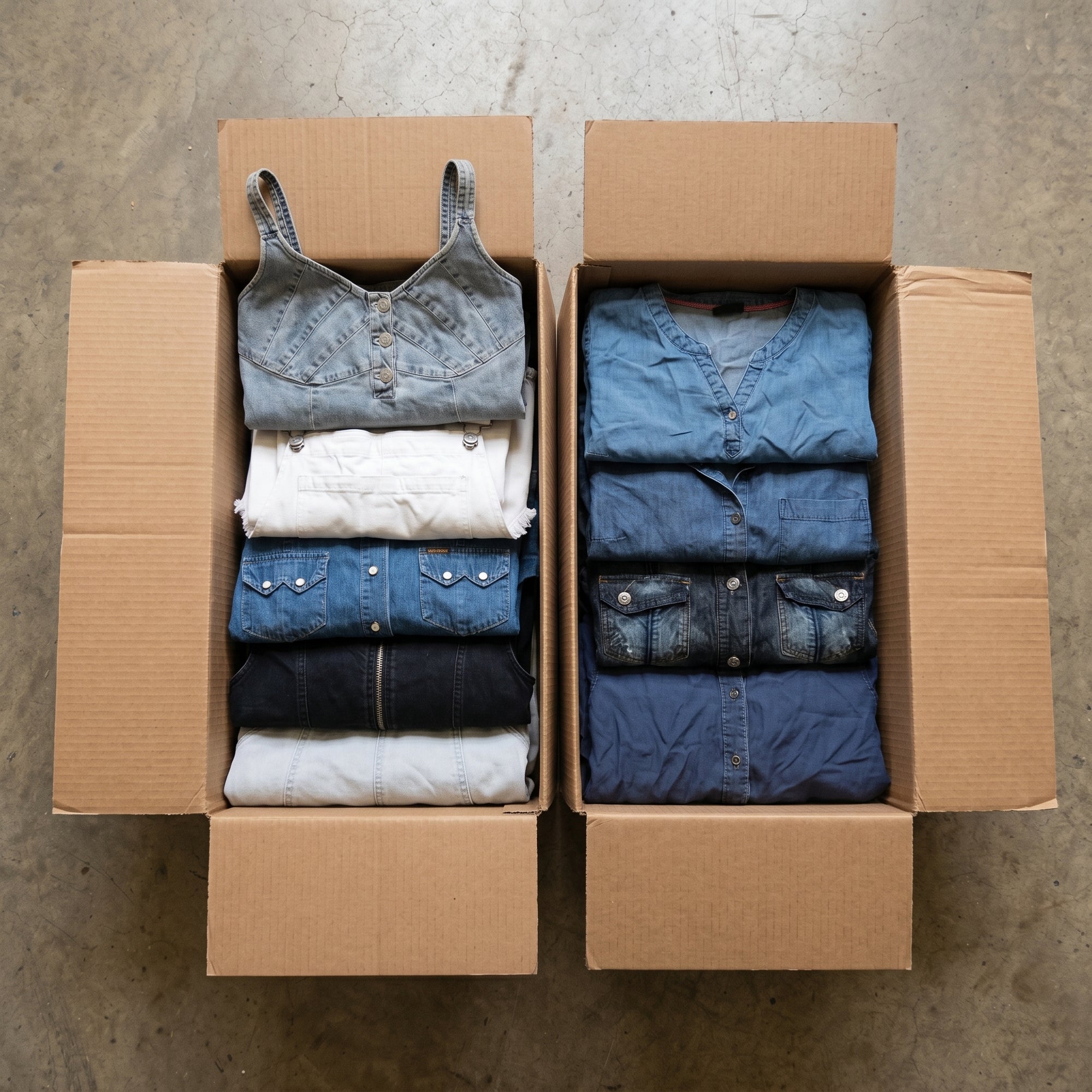 MIX DENIM MODERN DRESSES