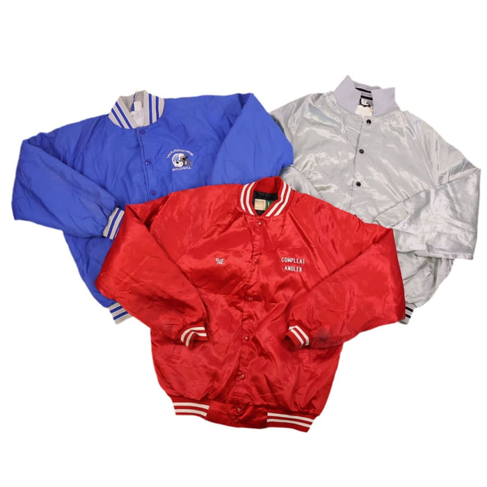 MIX NYLON VARSITY JACKETS