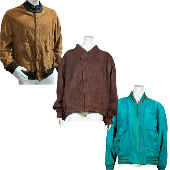 MIX BOMBER SUEDE JACKETS