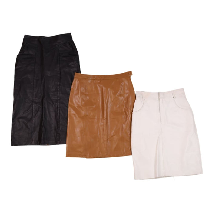 MIX LEATHER SKIRTS