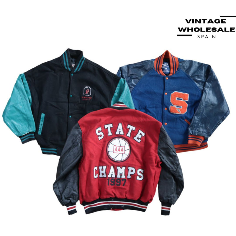 MIX NYLON VARSITY JACKETS
