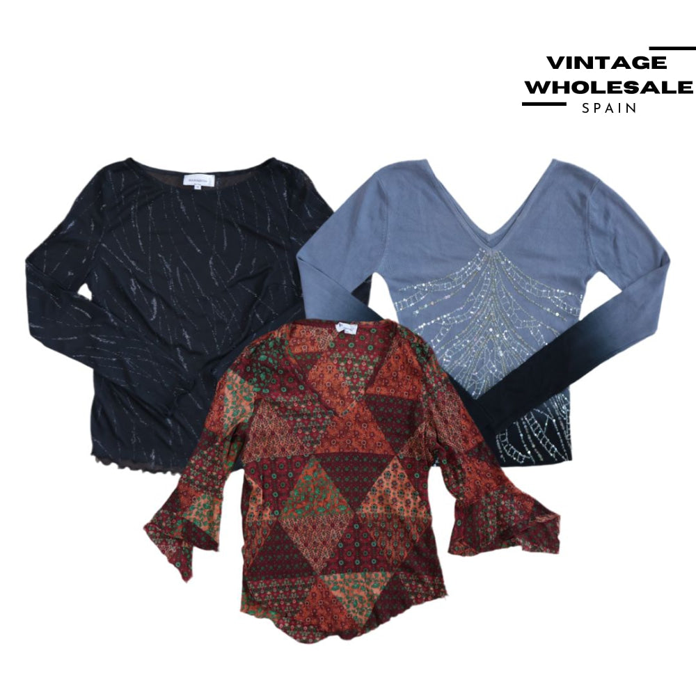 ビンテージ卸売ミックス長袖トップY2K — Vintage Wholesale Spain SL