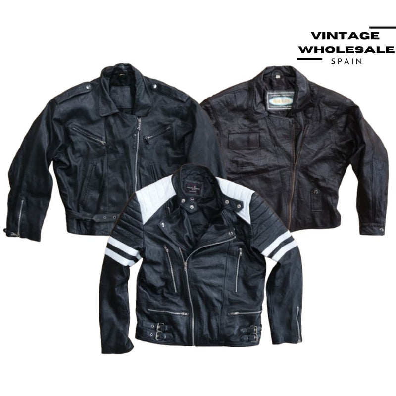 MIX CHAQUETAS DE CUERO CRUZADAS