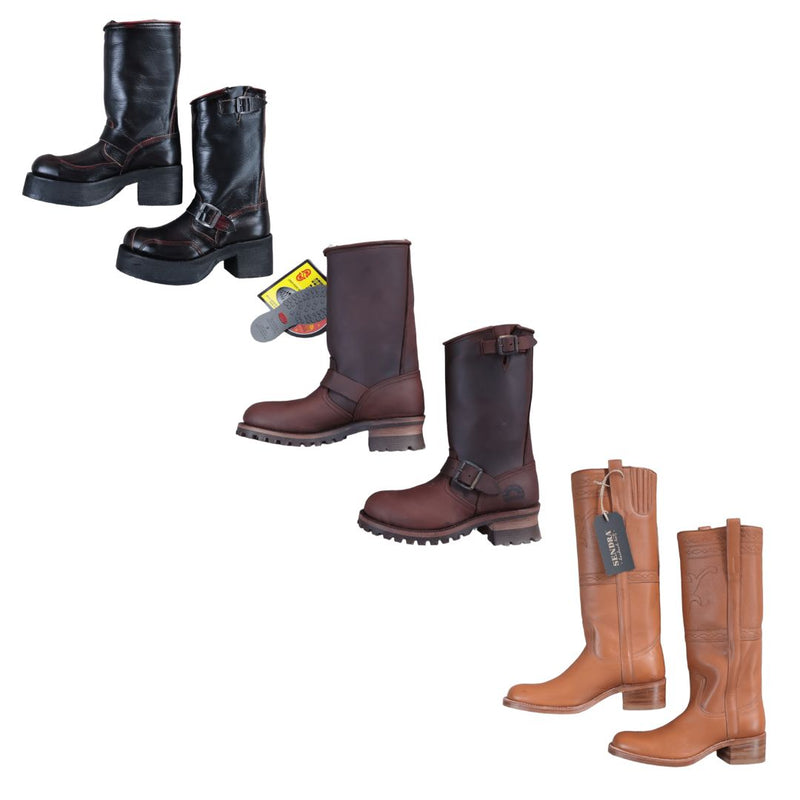 MIX DEADSTOCK BIKER BOOTS