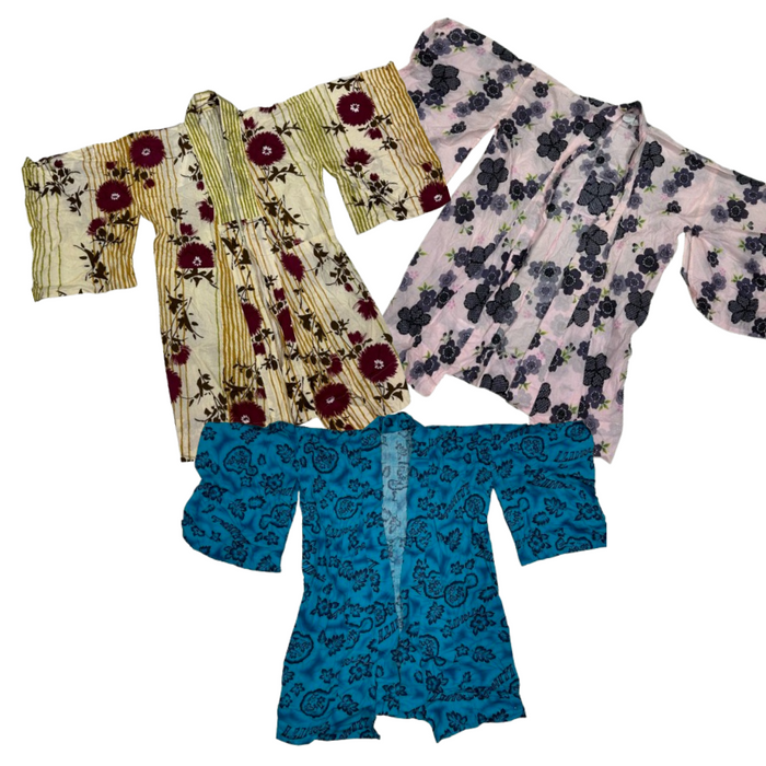 MIX DI KIMONO CORTI IN COTONE