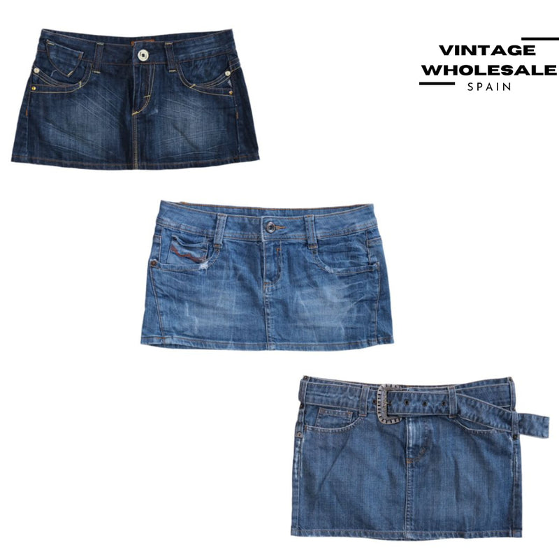 MIX DENIM MINI SKIRTS Y2K