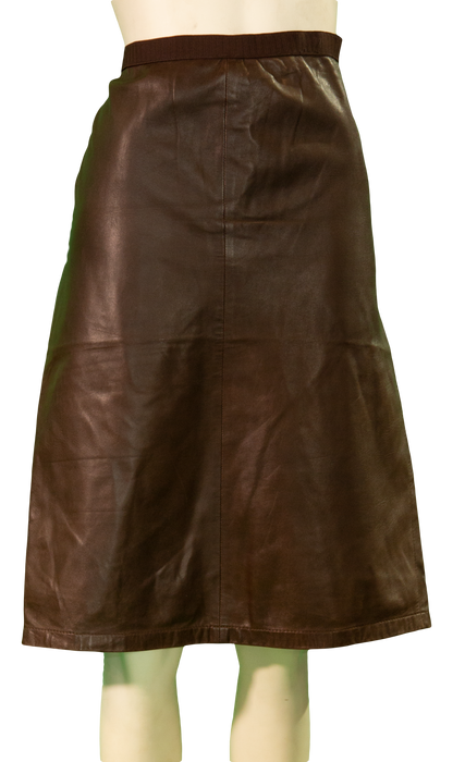 leather brown skirt for wholesale purchase