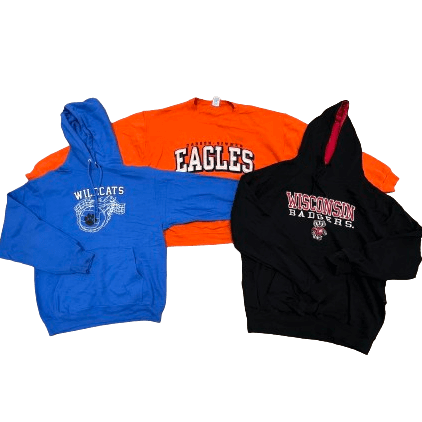 American sports hoodies and sweatshirts in bulk