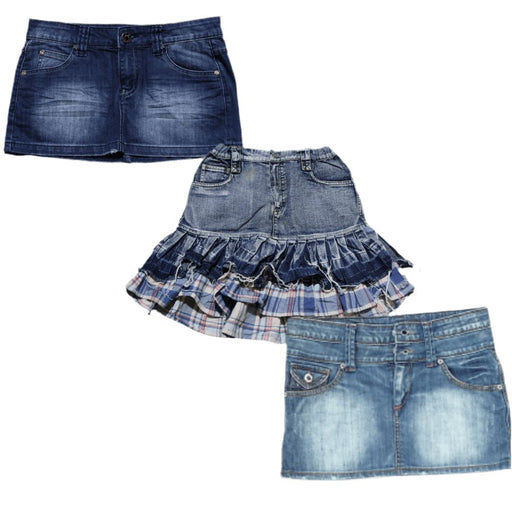 Buy Mix denim mini skirts Y2K - Vintage Wholesaler