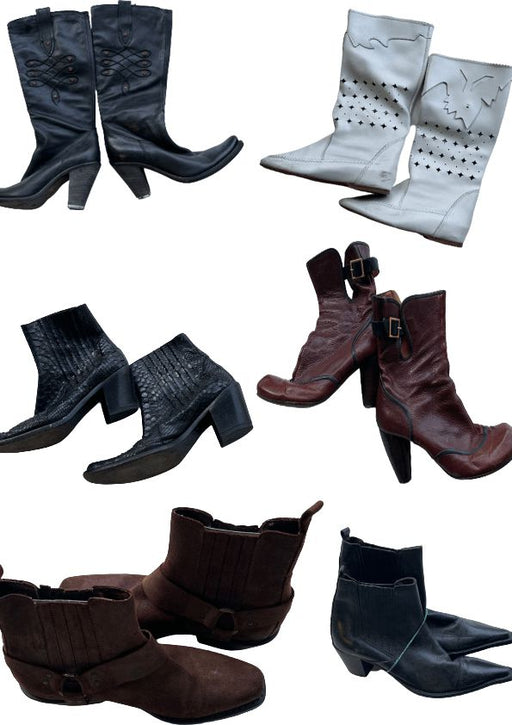 MIX LEATHER BOOTS