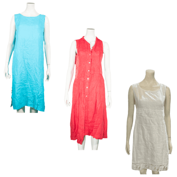 buy vintage mix linen dresses - bulk packs available