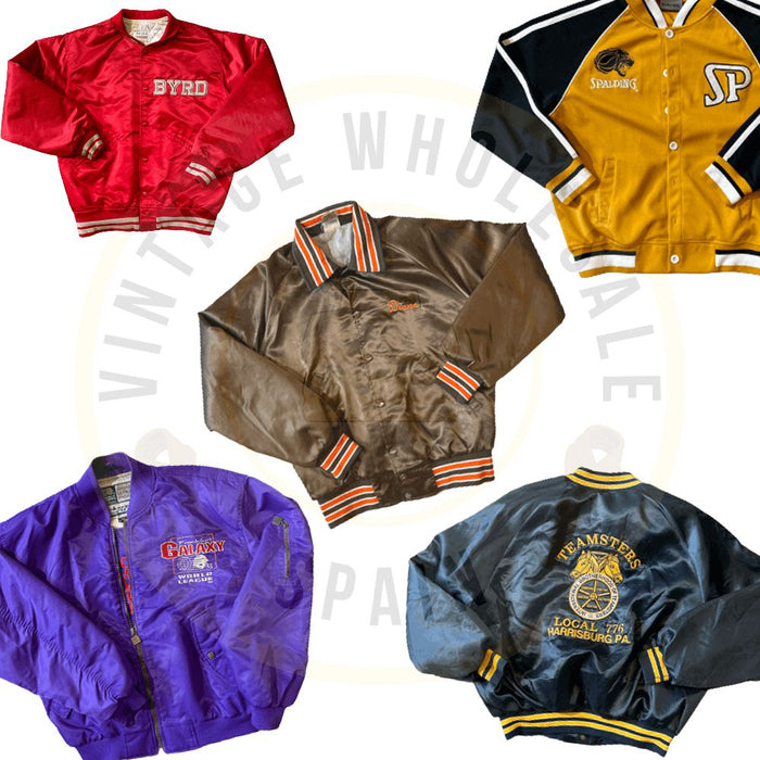 Buy mix nylon varsity jackets - Vintage Wholesaler