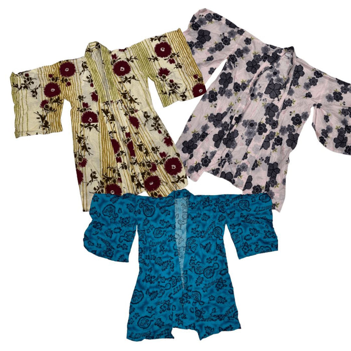 Mix Short Cotton Kimonos - Vintage Wholesale