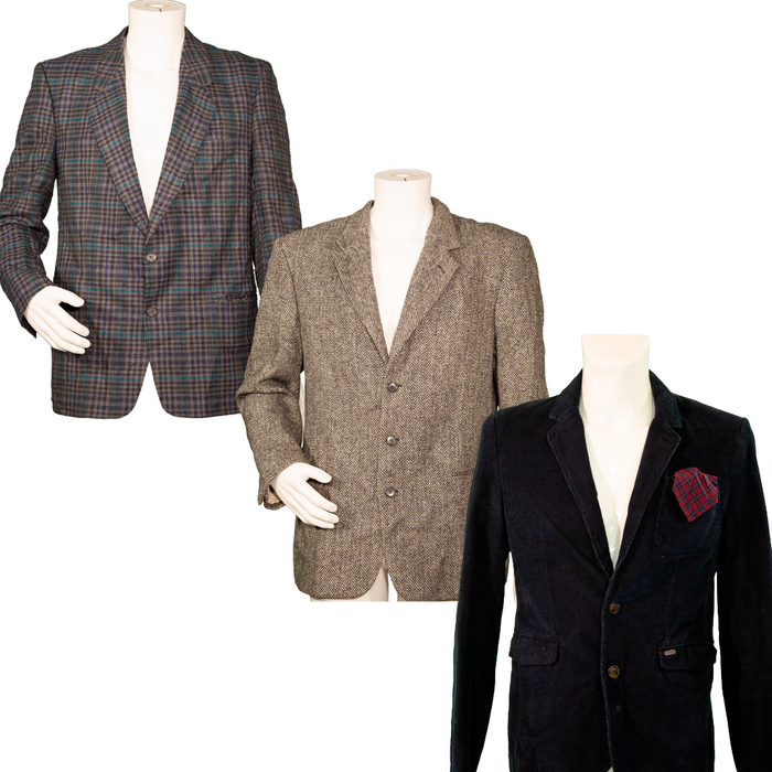 BLAZER IN MIX DI VELLUTO A COSTE