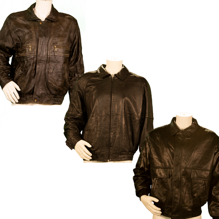 MIX BOMBER LEATHER JACKETS