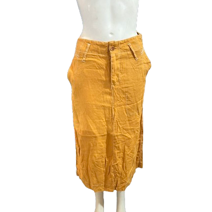 linen yellow skirt for wholesale purchase