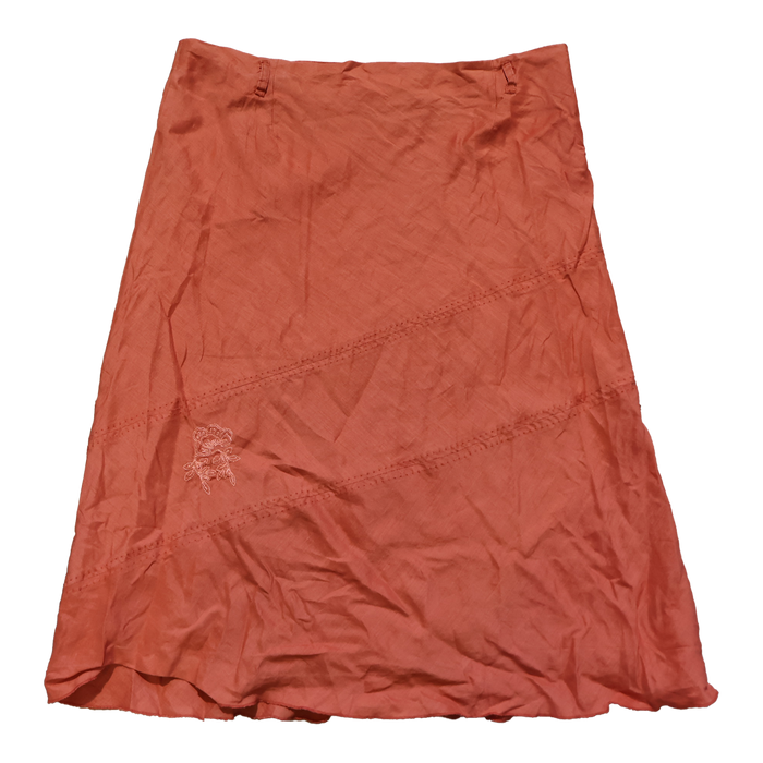 linen orange skirt for wholesale purchase