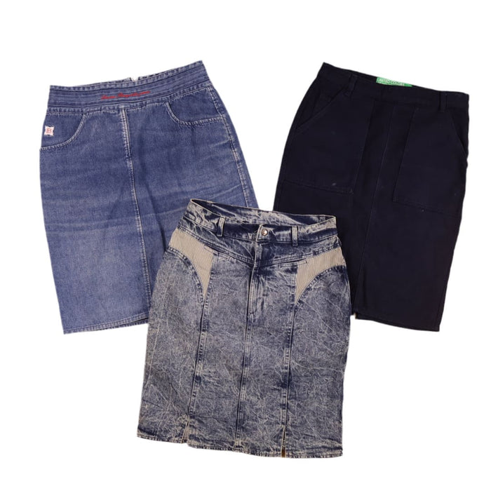 MIX DENIM SKIRTS