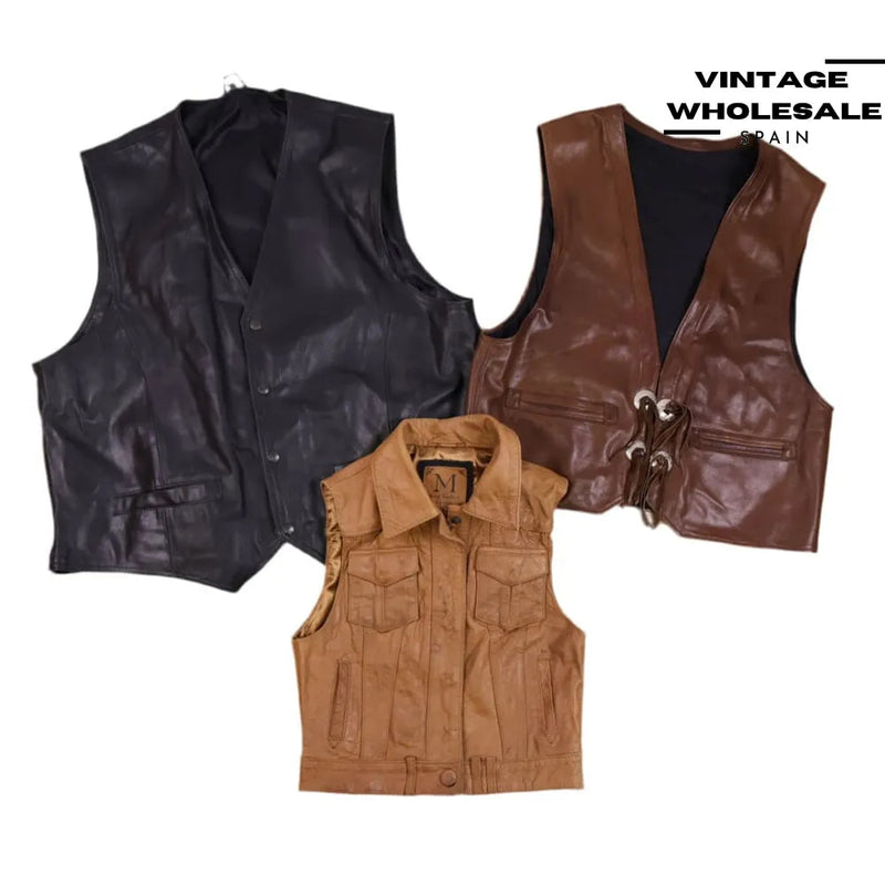 MIX LEATHER VESTS