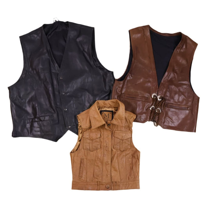 MIX LEATHER VESTS