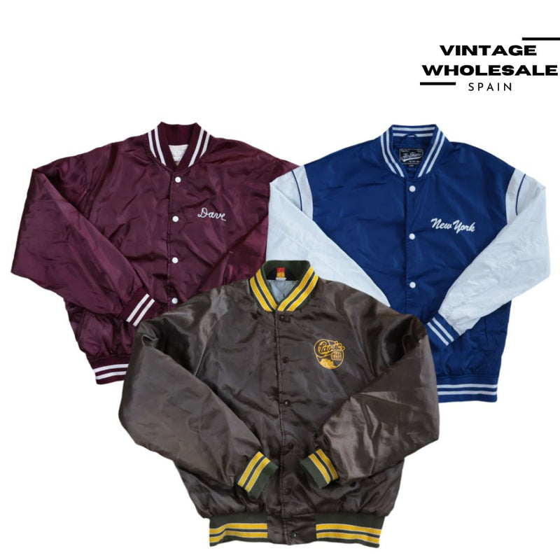 MIX NYLON VARSITY JACKETS