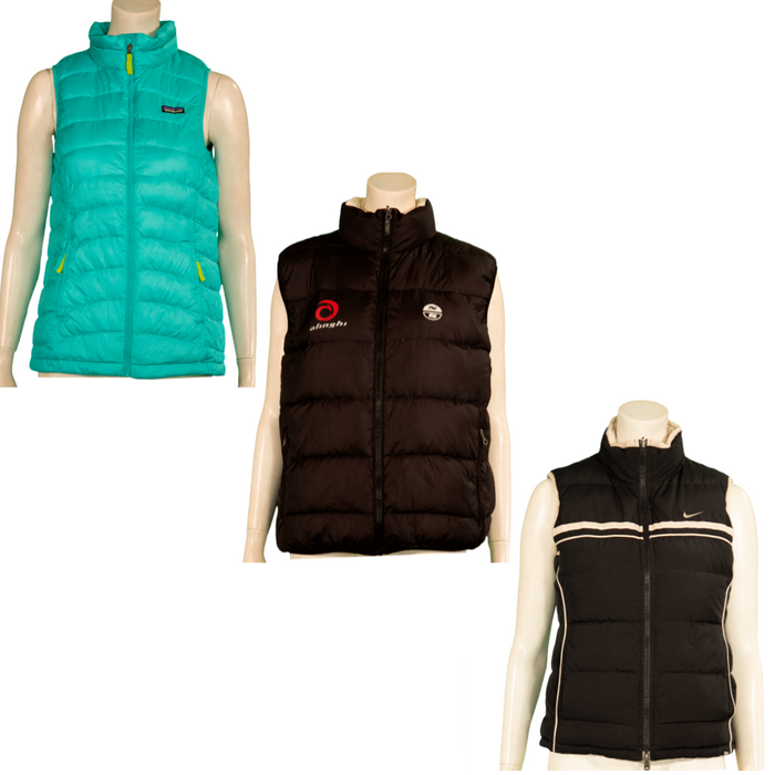 GILET IMBOTTITO CON MARCHI MIX