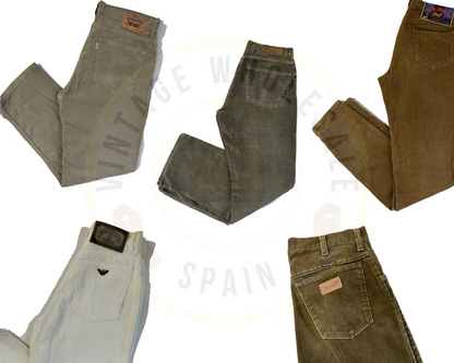 MIX BRANDED CORDUROY TROUSERS